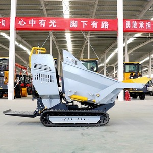 Mini Dumper <b>Wheelbarrow</b> With 500kg Capacity Skid Steer Drive Small Crawler Loader Bucket Attachment Mini Site Transport - Product Image 5
