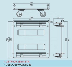 Carrello da turismo in metallo di JSTF029.JB18-STA qualità <span class=keywords><strong>Sub</strong></span> 18 casse per carrello di trasporto carrello - Product Image 2