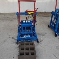 Machine à fabriquer des briques mobiles QT2-45 à bas prix, 1,1 kW, petite machine à blocs creux en ciment pour petit briqueterie