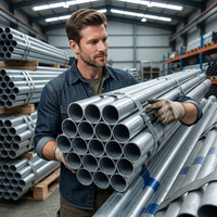 Tuyau en acier galvanisé, tuyau en acier rond, tuyau en acier GI, matériau de haute qualité, certifié JIS, tuyau de forage pour l'industrie de la construction