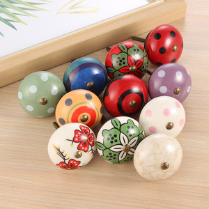 Vintage Zink Keramische Knop Klassieke Stijl Cartoon Lade Kast Deurgreep Acryl Messing Zamak Staal Hars Hout Voor Woonkamer - Product Image 4