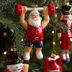 Dễ thương cử tạ Santa kẹo Snowman treo trang trí các loại màu đỏ Xmas cây trang trí cho kỳ nghỉ Đảng Xmas trang trí nội thất - Product Image 2