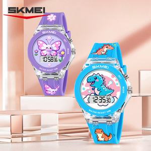 Skmei Childrens Electronic Watch 30M Waterproof Cartoon Dinosaur Luminous Sports Watch For Kids - Product Image 1