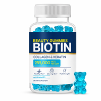 Gummies à la biotine 255 000 MCG haute puissance, complément pour la croissance des cheveux, collagène, kératine pour femmes adultes, éclaircissement de la peau, croissance des ongles