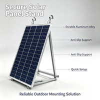 Support de panneau solaire SECARE, fixations en acier inoxydable 304, alliage d'aluminium, installation facile pour système solaire photovoltaïque sur balcon.