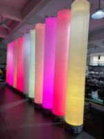 Lumière de colonne gonflable LED RGBW sans fil IP extérieure 120W Projecteurs Indice de protection IP65 pour les mariages et l'éclairage DJ