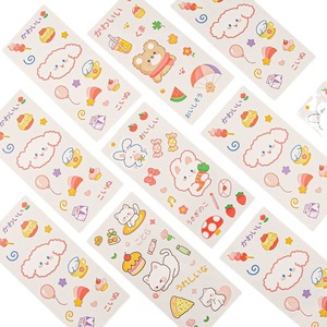 Cute Bunny Cartoon <b>Stickers</b> Transparent PVC <b>Waterproof</b> Journal Decoration <b>Stickers</b> For Home Use - Product Image 5