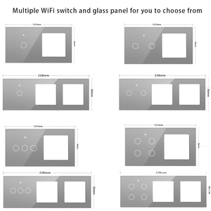 Tường mô-đun DIY tiêu chuẩn Châu Âu kính màu xám Bảng điều chỉnh Ổ cắm điện thông minh graffiti Wifi chuyển đổi chức năng - Product Image 4