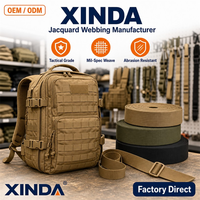Sangles de sac Xinda Premium en polyester tissé robuste de 25 mm de large, sangles de bagage renforcées et résistantes