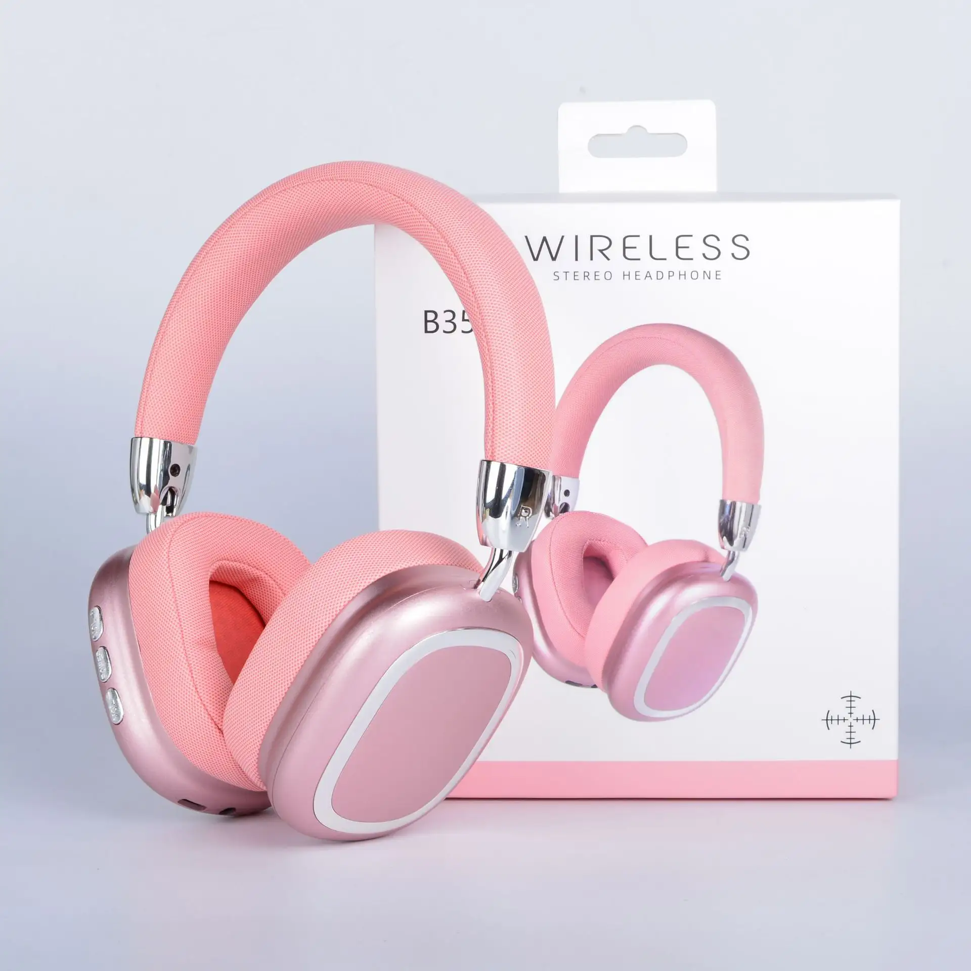 B35 headphone Bluetooth nirkabel, earphone Bluetooth nirkabel untuk ponsel, headphone game Esports & musik, tahan air, sisipan kartu lipat