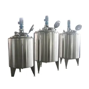 stainless steel mixing tank blending tank with agitator food beverage processing machine