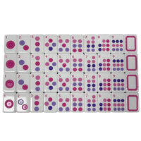 Mahjong floral pastel populaire sur le marché américain, 160 pièces, triple couche, en acrylique, tuiles imprimées colorées pour les fêtes et les loisirs