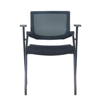 Chaise de formation moderne en maille avec tablette d'écriture, siège rembourré en plastique, sans roulettes, pour bureau à domicile, conférence, visiteur, réunion
