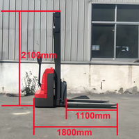 Gerbeur électrique à double mât de 1,5 tonne, hauteur de levage 3 m, machine de gerbage électrique pour palettes, gerbeur électrique à palettes autoporté