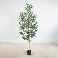 Nouvel Arbre d'Olivier Artificiel Grand Format DKB, Hauteur 180 cm, Plante Verte Artificielle pour Décoration Intérieure