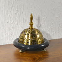 Brûleur d'encens Mabkhara en marbre noir naturel de luxe, pierre pour brûleur de Bakhoor arabe, décoration de maison musulmane, cadeau pour le Ramadan