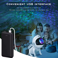 Chambre Décor Lamparas Led Astronaute Chien Galaxie Lumière Projecteur Couleur Changeante Chevet Nuit Lampe