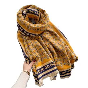 2022 Luxury Women Pashmina Scarves Wrap Winter Warm Famous Brands Designer Horse Shoe Cashmere Scarf Shawls