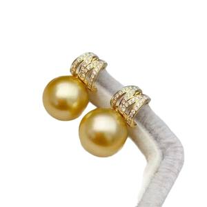 22671 Accessoires de perles DIY, plateau vide pour boucles d'oreilles en argent S925 avec connecteur de bijoux rond de 9-12 mm, 25 mm, or/argent - Product Image 5