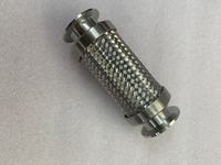 Tuyau soufflé flexible tressé AFTinox en acier inoxydable 304/316, à raccord forgé lisse, pour système de vide basse/haute pression ISO-K CF