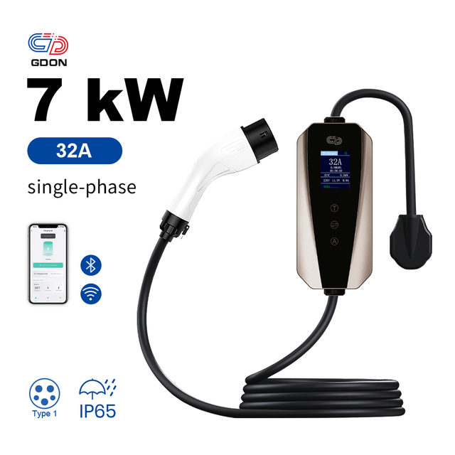 GDON 32A 7kW Type 1 EV Charger Level2 Fast EVSE Chargers for Electric Vehicle Home Charging Station