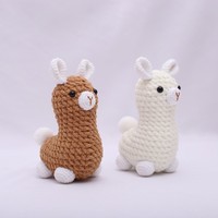 Breloques en laine tricotée et crochetée, animaux en peluche, poupées, amigurumi, alpaca, lamas
