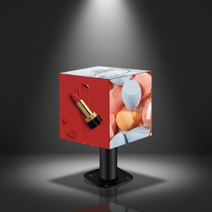 Pantalla LED en Forma de <span class=keywords><strong>Cubo</strong></span> Personalizada, <span class=keywords><strong>Cubo</strong></span> Mágico, Señalización Electrónica Impermeable, Publicidad Interior, Pantalla LED Creativa de 4 Caras - Product Image 1