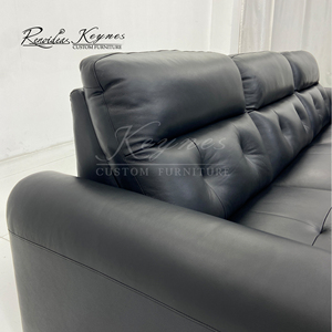 Canapé inclinable électrique 3 places en similicuir, dossier capitonné, inclinaison électrique, se transforme en lit, mobilier contemporain pour salon - Product Image 6