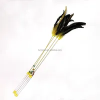 Base de baguette pour chat de 70cm avec cloches à plumes en acier Flexible Funny Cats Crazy Hunting Toys Simple Style
