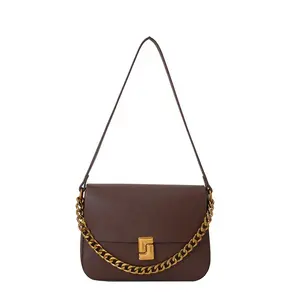 Sympathybag Classic Mini Retro Street Fashion Waterproof Leather Handbag for Women's One Shoulder Chain Underarm Bag Wholesale
