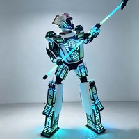 Robot humanoide con luz LED personalizada, disfraz de cosplay para bodas y eventos comerciales con efecto luminoso