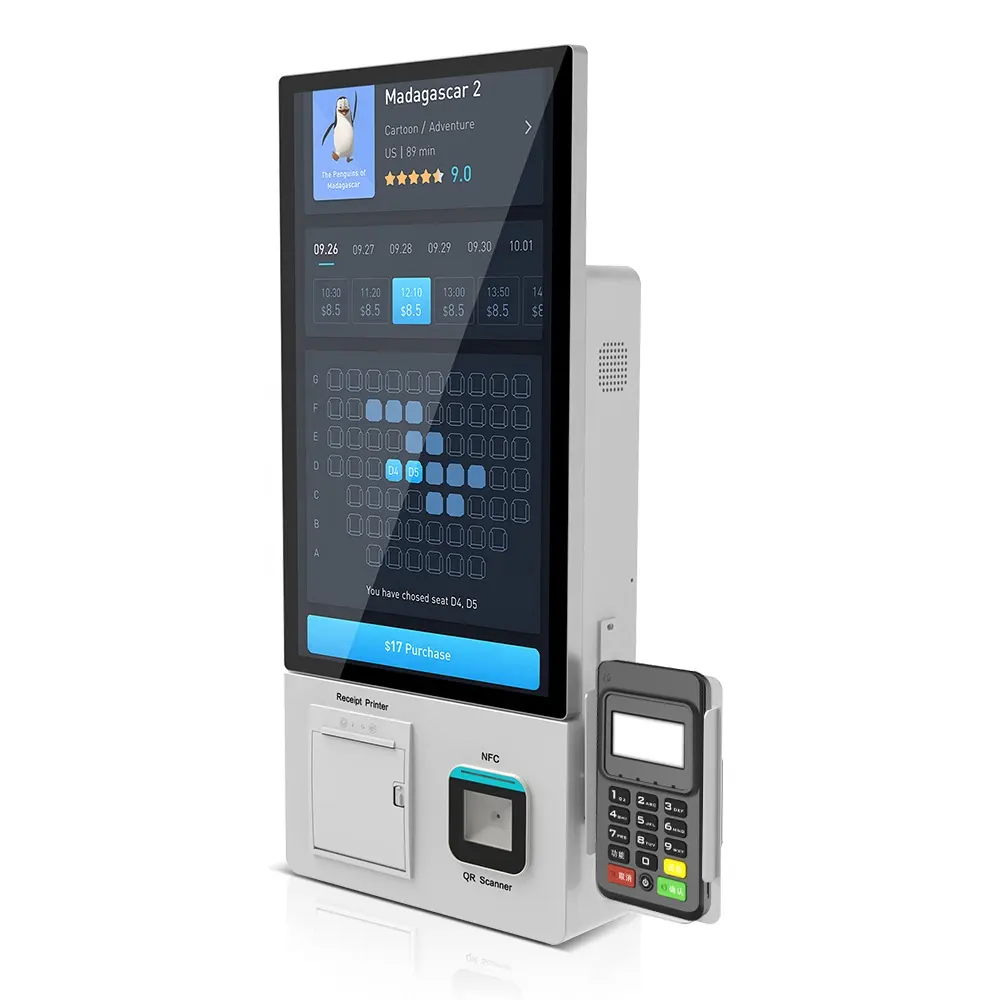 Public utility bill payment self service 21.5" card transfer interactive kiosk vending machines Touch all-in-one machine