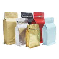 Sacs à café à fond plat de 250g, 500g, 1kg, sacs à café vides personnalisés, sacs d'emballage pour grains de café imprimés