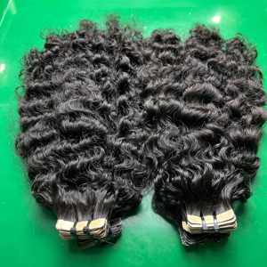 CDYHAIRVN Extensiones de Cabello Adhesivas Regulares, Cabello Humano Virgen Vietnamita, Rizado Kinky, Doble Trama, Procesado al Vapor, 100g - Product Image 2