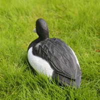 Décoy de canard à col rond en plastique noir et blanc, decoy de chasse artificiel en PE pas cher pour la décoration de jardin