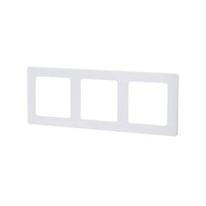 Placca a muro in plastica a 3 vie, colore bianco, per installazioni elettriche e collegamento sicuro di dispositivi. - Product Image 3