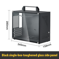 Boîtier PC Mini ITX Gaming avec panneau latéral en verre trempé, interface TYPE-C, châssis compatible avec les cartes mères M-ATX et ITX
