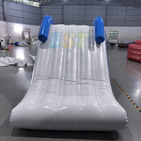 Toboggan aquatique commercial extérieur pour piscine, toboggans aquatiques gonflables pour piscine, mini-yacht gonflable pour enfants et adultes