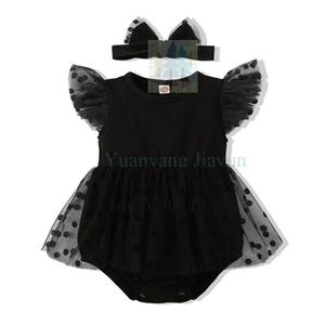 Combinaison d'été sans manches pour bébé fille patchwork maille triangle Ha Vêtements pour bébé fille - Product Image 1