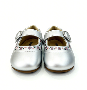<span class=keywords><strong>Scarpe</strong></span> Mary Jane per Neonati e Bambine con Suola Morbida Antiscivolo, Chiusura a Strappo, Motivo Floreale Ricamato, Decorazione Carina per Abiti Eleganti - Product Image 4