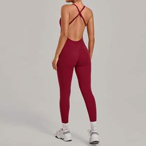 Nouvelle arrivée Combinaison de sport pour femmes Absorbant la transpiration et séchant rapidement Combinaison de fitness pour la salle de sport Combinaison de yoga serrée et respirante - Product Image 5