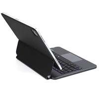 Casing keyboard pabrik baru 2024, sarung HP bantalan sentuh Backlit magnetik untuk iPad Pro 11 iPad pro 12.9