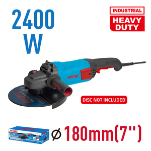 เครื่องมือโรตารี่ FAG180240 ขนาด 7 นิ้ว สำหรับงาน DIY และอุตสาหกรรม กำลังไฟ 2400 วัตต์ มุม 180 มม. พร้อมสวิตช์ปรับความเร็วแบบเลื่อน สำหรับใช้กับแผ่นเจียร - Product Image 4