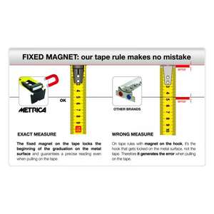 METRICA - 38597 METRICA MAGNETEFORTE-RUBAN DE 5M 25MM AVEC AIMANT-RUBAN MESURE EAN 8001066385973 - Product Image 5