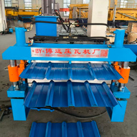 Máquina Formadora de Paneles de Techo de Doble Capa, Máquina de Fabricación de Lámina Corrugada de Acero de Color