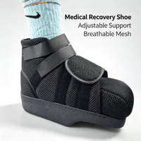 Botte de récupération OEM personnalisée à tige haute pour le soulagement de l'avant-pied, avec protection d'orteil amovible, en maille, Velcro, et cale en TPR, pour blessures à l'orteil et au ball de pied