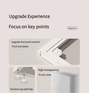 Hoge kwaliteit moderne comfortabele acryl hondenren met half zicht, transparante hondenkooi, huisdierenhuisjes & meubels - Product Image 5