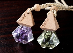 <span class=keywords><strong>Diffuser</strong></span> aus Modernem Massivglasfläschchen in Europäischer Qualität für Ätherische Öle, Parfüm, Rose Lavendel – Hängender Auto-Lufterfrischer für Zuhause - Product Image 5