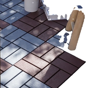 Carreaux de plancher de chaussée imperméable pour l'extérieur, patio, jardin, terrasse, carrelage de terrasse en plastique à emboîtement en composite - Product Image 6