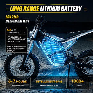 Motos électriques tout-terrain SYKERUNS X7 pour adultes, 5500W, 57 MPH, autonomie jusqu'à 60 miles, pour la conduite hors <span class=keywords><strong>route</strong></span>, modèle 2026 - Product Image 3